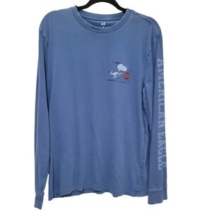 American Eagle x Peanuts Snoopy Long Sleeve Graphic Print T-Shirt Size Medium